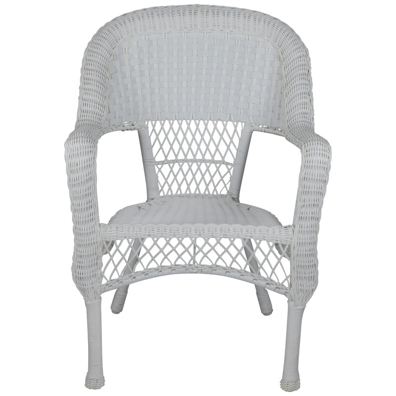 7-Piece Wicker Outdoor Dining Set, White