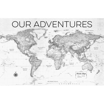 Carte du monde classique nos aventures