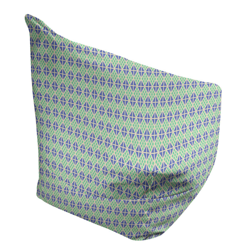 Fauteuil à billes standard & Leffel, Pas de bourre, Vert / bleu, H 86 po x L 2 po x P 43 po