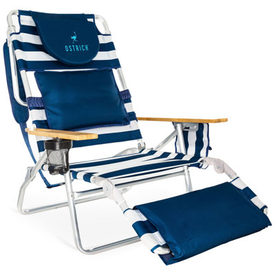  Deluxe 3N1 Lightweight Outdoor Beach Lounge Chair & Custom Fitted Towel
