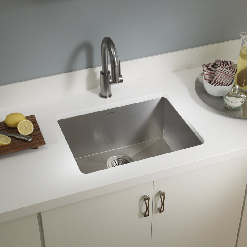 Contempo 23'' L Single Bowl Stainless Steel Kitchen Sink