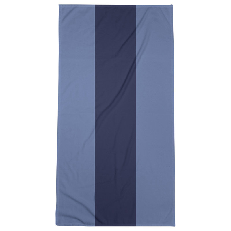 Cotton Blend Lightweight Beach Towel, Blue/Navy