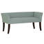 Banc rembourré bleu sarcelle