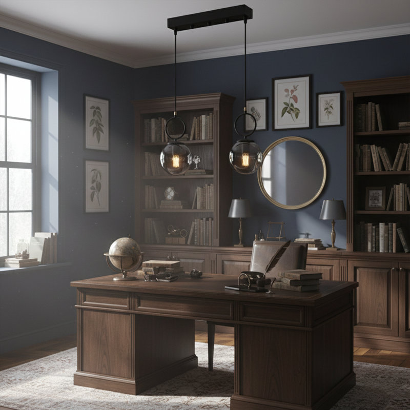 Luminaire suspendu sphère linéaire 2 lumières Kensington