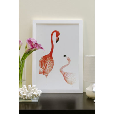 « flamant rose family », impression
