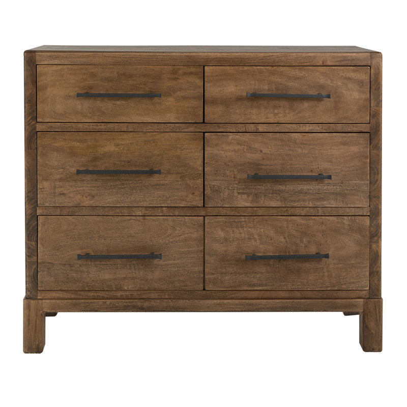 Commode 6 tiroirs Terry, Noyer brun