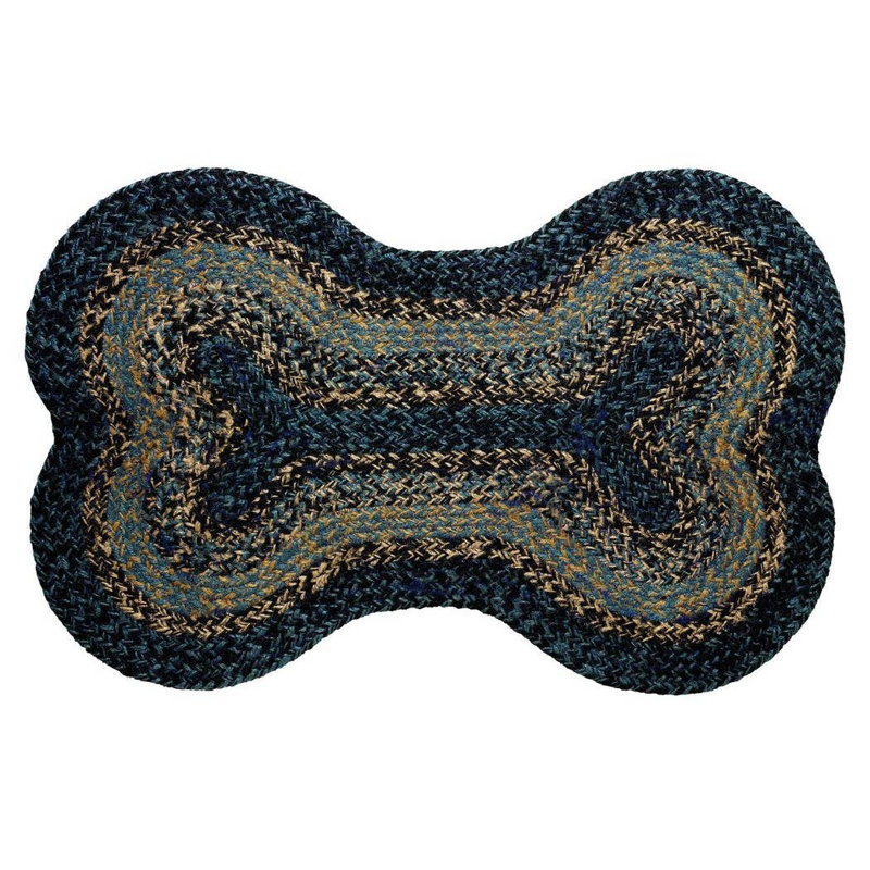 Tapis Kwanesha, Bleu/noir/beige