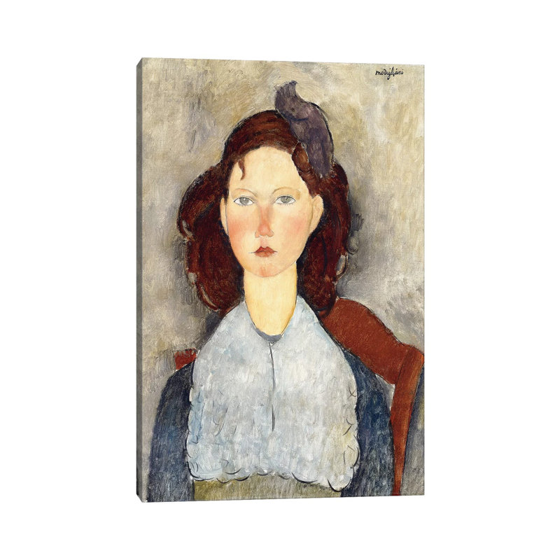 Seated Girl, 1918 by Amedeo Modigliani - Wrapped Canvas Painting, 101.6cm H x 66.04cm W x 1.905cm D