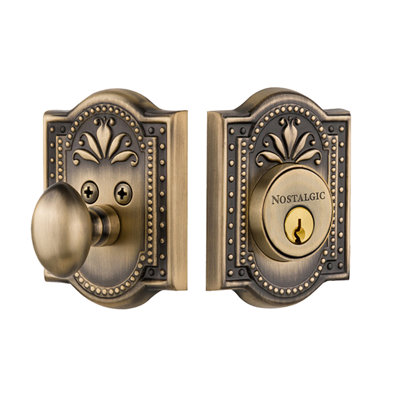 Nostalgic Warehouse Meadows Plate Single Cylinder Deadbolt