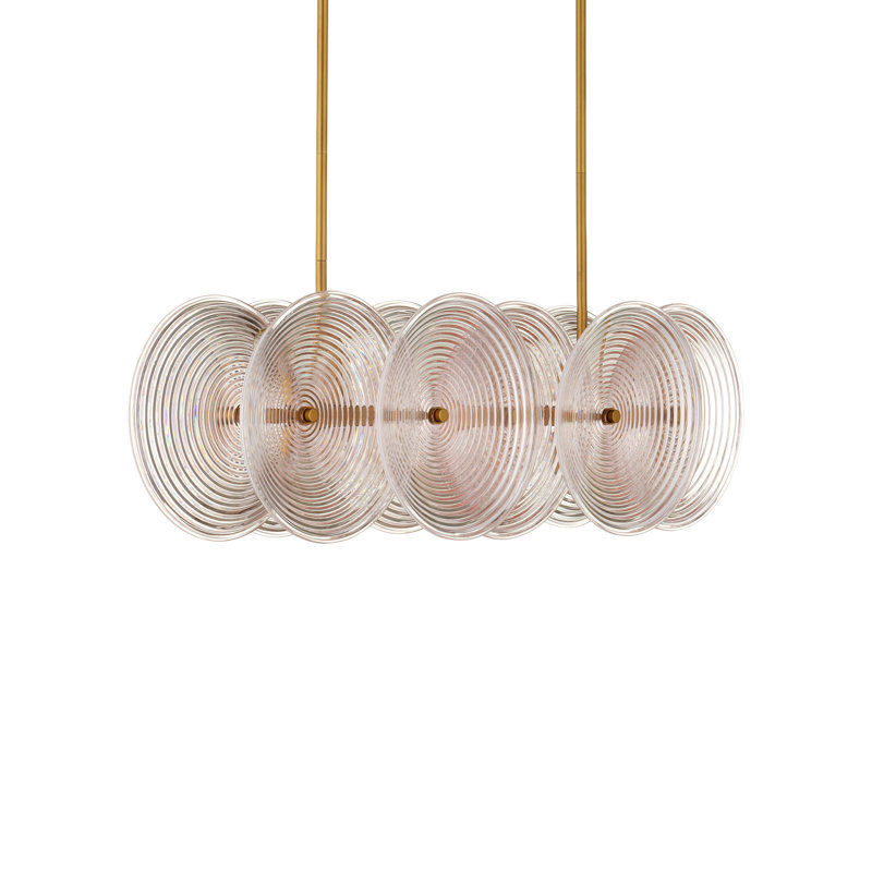 Whirlwind 10 - Light Chandelier, Pale Pink