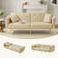  Dimmitt Modern 2-Seater Sofa Bed , 3-Stage Adjustable Backrest & Gold-Plated Metal Feet-2146663402