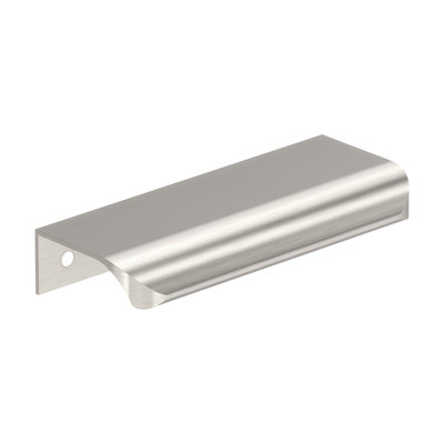 Streamline Tab 4 inch (102mm) Length Satin Nickel Cabinet Edge Pull - 10 Pack