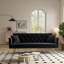 Canapé-lit 72 po en velours convertible capitonné à boutons Chesterfield pour petit salon-2038603783