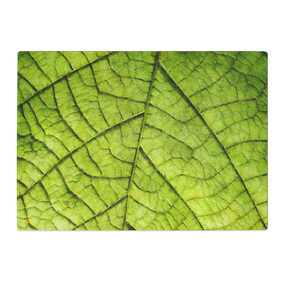 Tempered Glass Leaf Roads Chopping Board