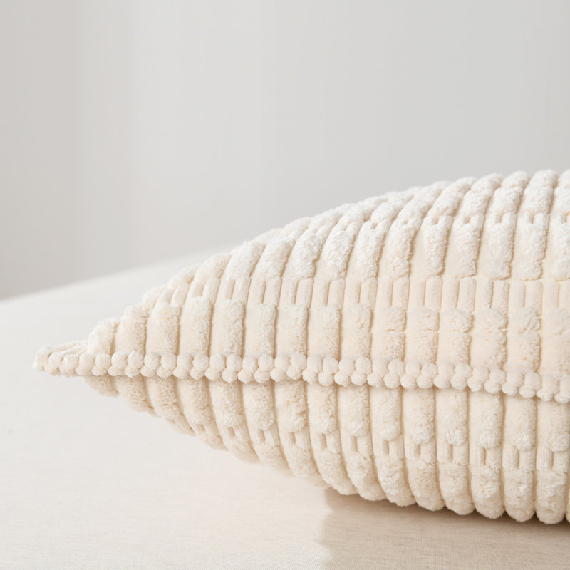  Housse pour repose-pieds Boucle, Crème, crème, Carré 24 po