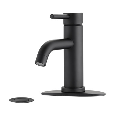 Single Hole Bathroom Faucet With Drain Assembly