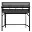 Lit mezzanine double en métal avec tablettes de rangement, panneau perforé, ports USB et DEL, cadre de lit robuste et peu encombrant noir-1520732728