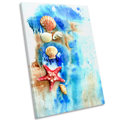 Sea Shells Beach Starfish - Wrapped Canvas Art Prints