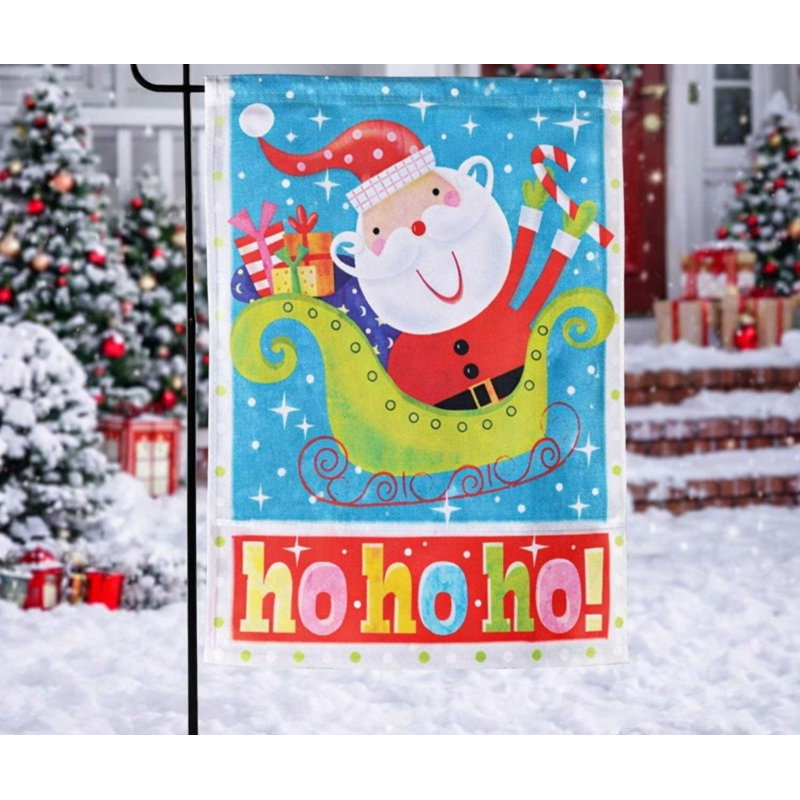 Drapeau de jardin Santa Ho Ho Ho