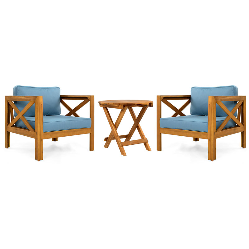 Ensemble de conversation pour patio, Bleu