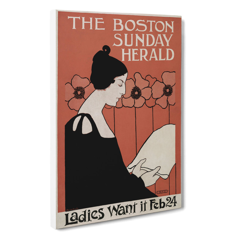 The Boston Sunday Herald by Ethel Reed - Wrapped Canvas Graphic Art, 60cm H x 40cm W x 3cm D