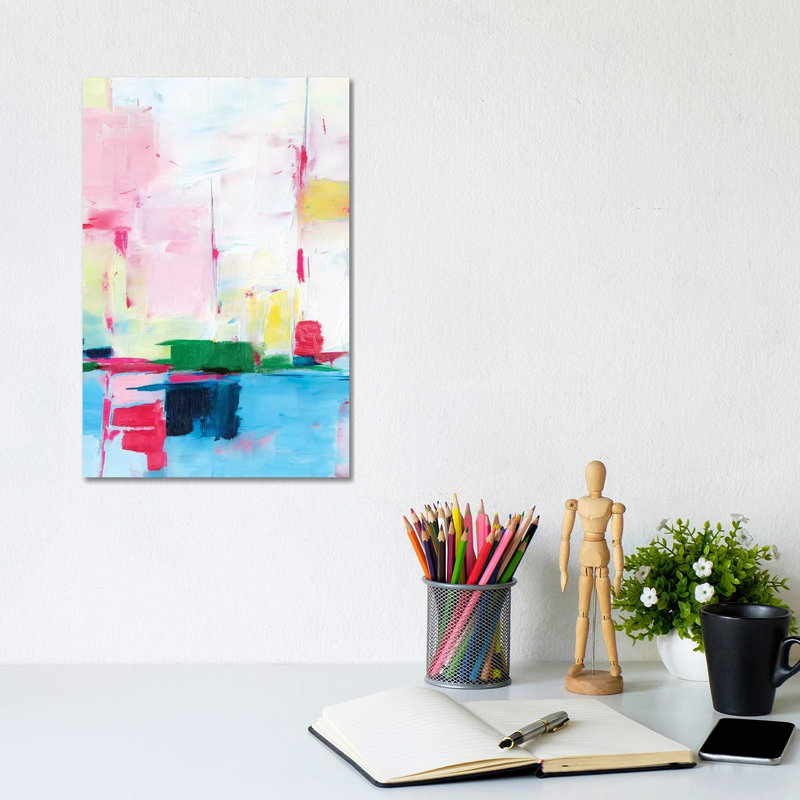 Magenta Horizon II by Ethan Harper - Wrapped Canvas Print, 30.48cm H x 20.32cm W 1.9cm D