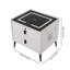 Table de chevet intelligente à DEL avec chargement sans fil et haut-parleur Bluetooth, table de chevet à 2 tiroirs avec verrou d'empreinte digitale, l 19,7 po x P 15,8 po x H 18,1 po-105969639