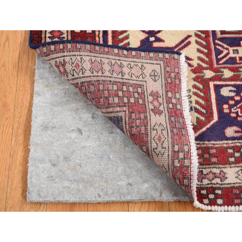 Tapis de couloir bleu en laine 3 pi 8 po x 10 pi Straitson