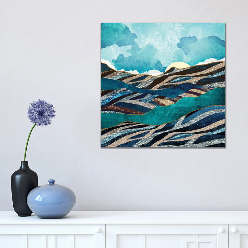 New Day - impression d'art graphique, Aucun mat, Toile tendue, 18" H x 18" W x 1.5" D
