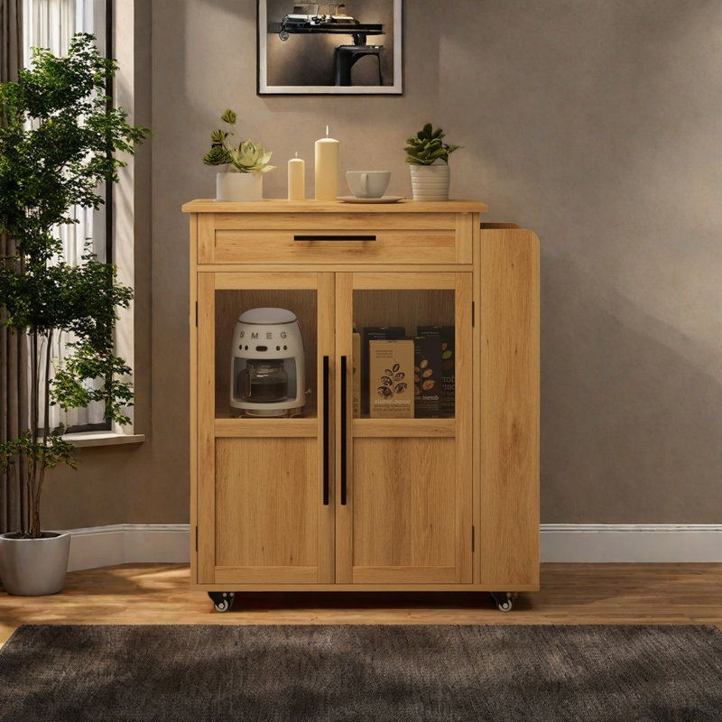 Wood Kitchen Island, Natural