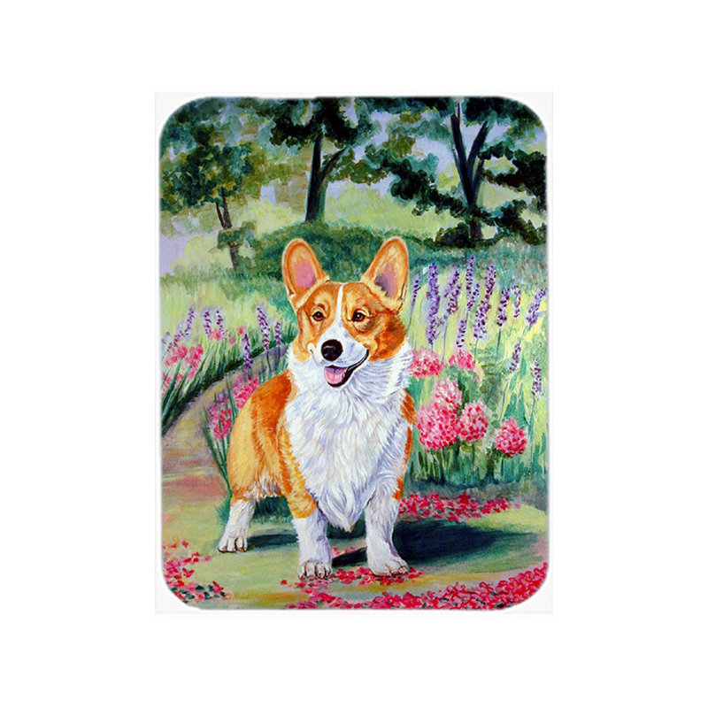 Planche à découper en verre jardin the caroline the trésors corgi