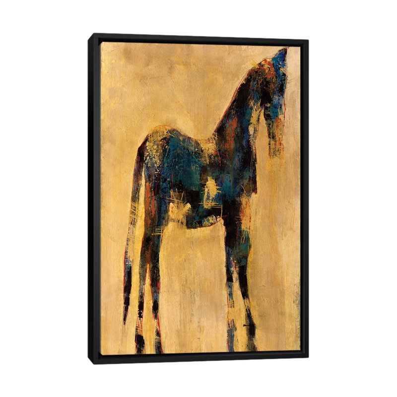Indigo - Painting on Canvas, Black Framed, 66.04 cm H x 45.72 cm W