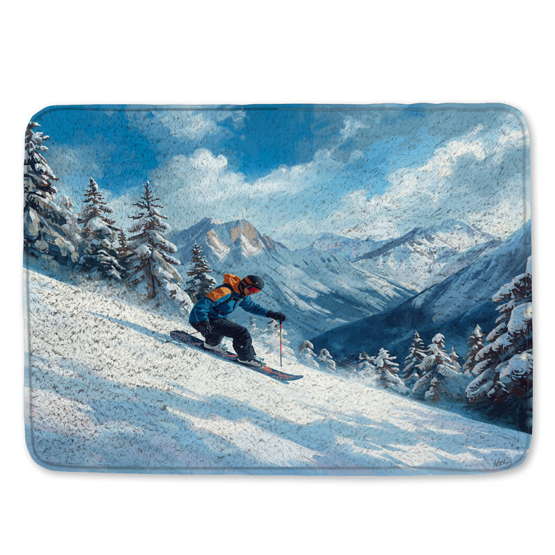 Tapis de bain Snowy Mountain, L 34 po x L 21 po