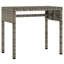 Chaise longue Ebern Designs avec auvent et table en rotin de polyester brun-1934403592