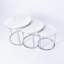 Milan 3-Piece Nesting Coffee Tables, White Marble Effect & Chrome Base