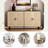 Elegant And Functional 4-door Rattan Sideboard