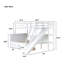 Lit superposé simple au-dessus de double avec 2 tiroirs, glissière, tablettes, échelle, lit superposé en bois d'hévéa avec glissière, tiroirs, blanc