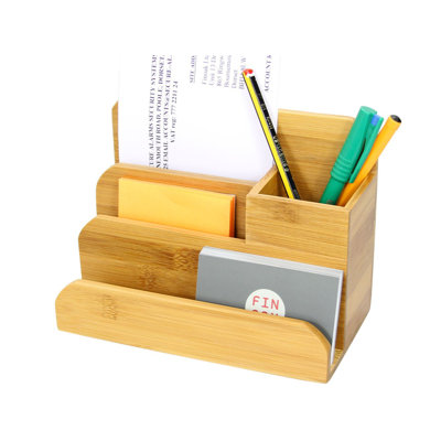 Aahil Bamboo Desk Organiser