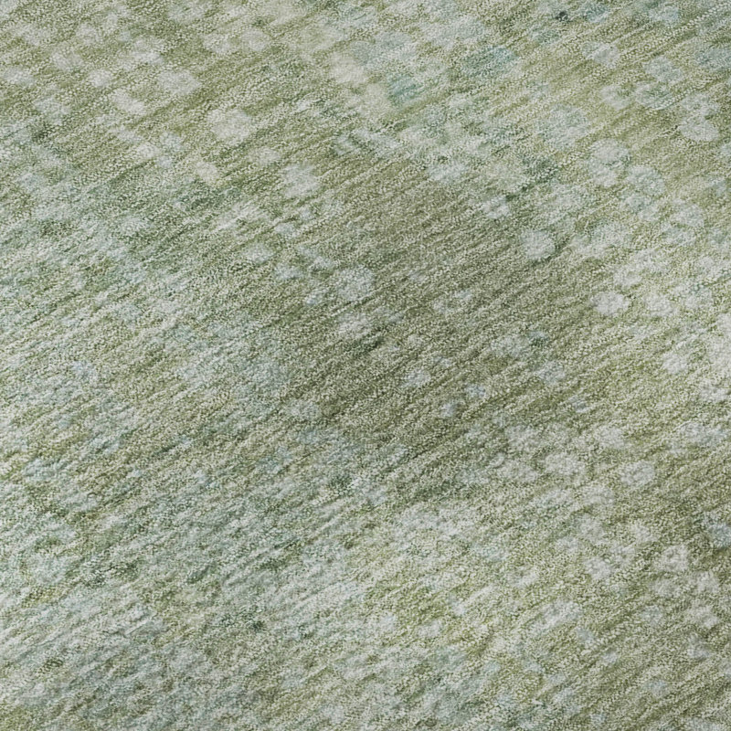 Premium Machine Washable Mayfield AMF2087 Abstract Rug, 8' x 10', Green