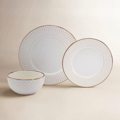 Hub 12 Piece Dinnerware Set, Service for 4