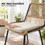 Chaise de salle à manger en métal avec coussin amovible-129107054