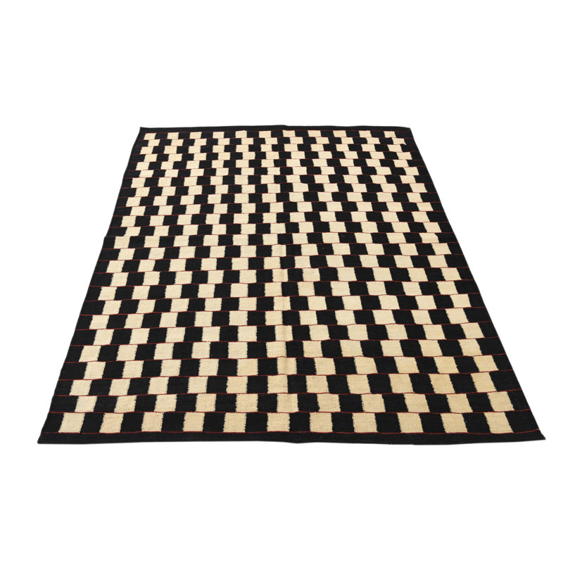 Tapis noir et blanc Jessen