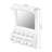 White, Wall - Mounted, Floating Makeup Vanity, Drawers, Pockets, Hooks, 31.7 Inch Mirror, Home Organization, Small Rooms Space Saving, Mounted Hooks