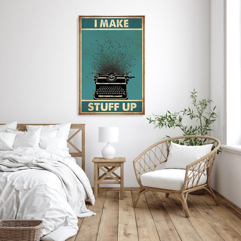 «I Make Stuff Up», reproduction d'art rectangulaire 1 pièce, «I Make Stuff Up», reproduction d'art graphique rectangulaire sur toile tendue