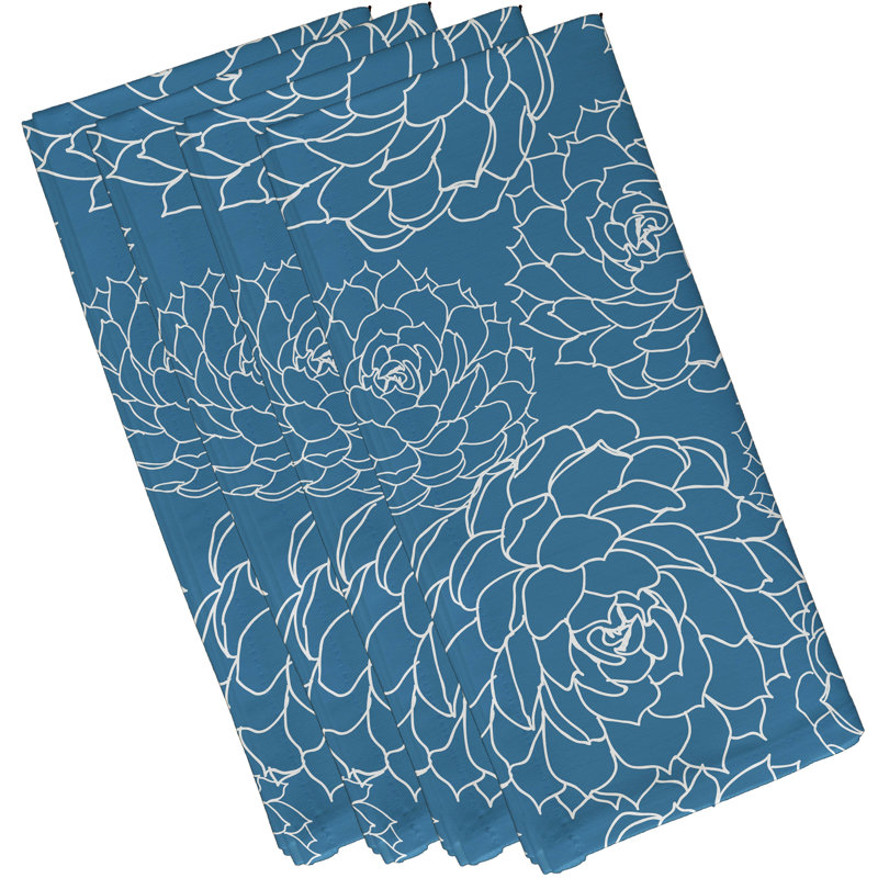 Ensemble de 4 serviettes de table 22 po Gorrell, Bleu