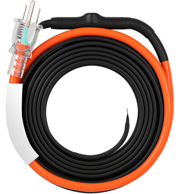 Self-Regulating Pipe Heating Cable 15FT 5W/FT Heat Tape with Thermostat