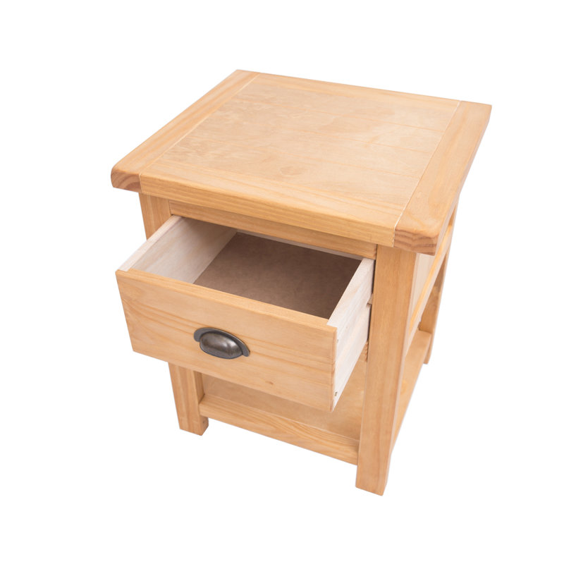 Vivien 45cm W Solid + Manufactured Wood Bedside Table