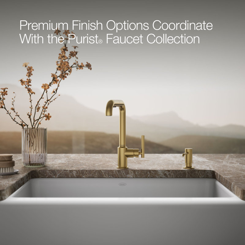 Purist Soap/Lotion Dispenser, Vibrant Brushed Moderne Brass