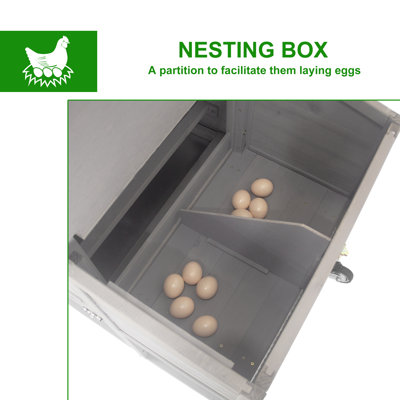 Mobile Wooden Chicken Coop with Wheels and Handle, Chicken Tractor with Outdoor Run, Pull-Out Tray & Weatherproof Asphalt Roof, Grey