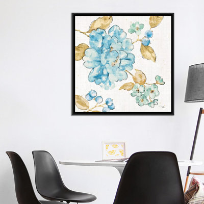 «Blue Blossom II», reproduction sur toile tendue
